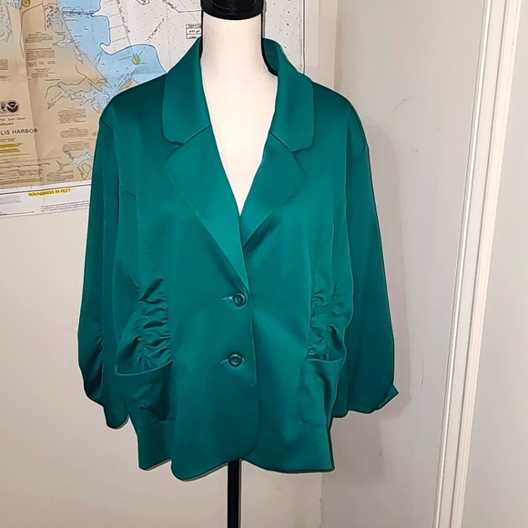 Cato Jackets & Blazers - **SOLD** "CATO" EMERALD GREEN JACKET SZ 22/24W